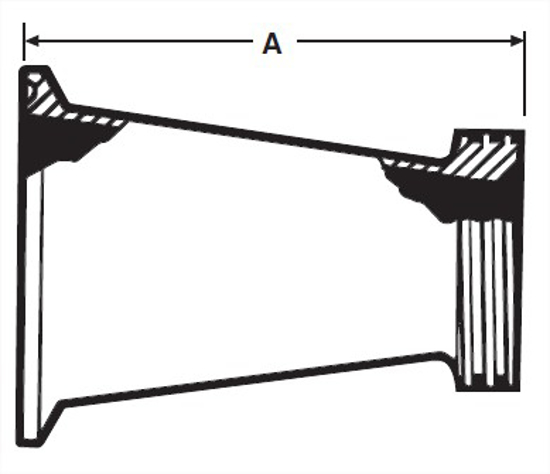 Picture of CONC. REDUCER LARGE END CLAMP TO 15  T316L 3A