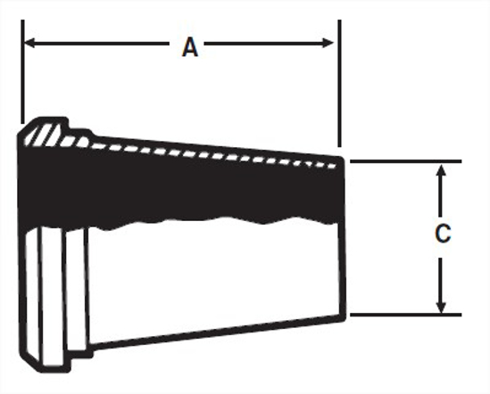 Picture of CONCENTRIC REDUCER LARGE END 1 4 SMALL END WELD  T304 3A