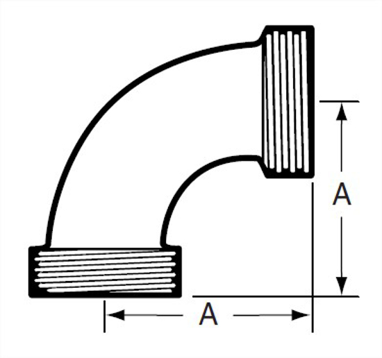 Picture of 90 DEGREE ELBOW-15 ENDS T304 3A
