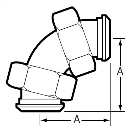 Picture of 90 DEGREE ELBOW BOTH ENDS 14 & 13H  T316L 3A
