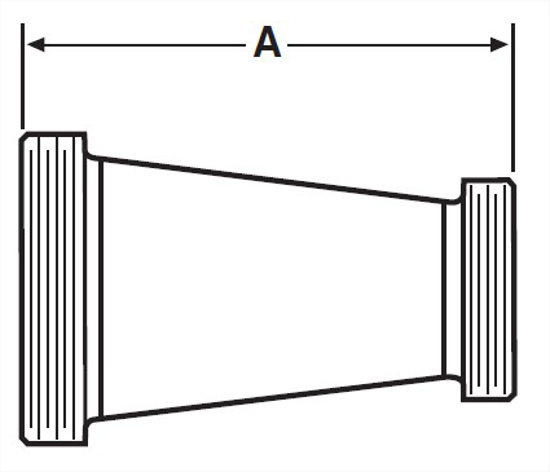 Picture of CONCENTRIC REDUCER THREAD ENDS   T316L 3A