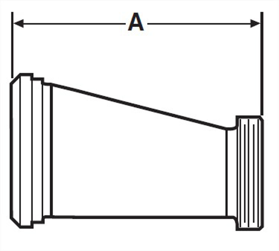 Picture of ECCENTRIC REDUCER LARGE END 14 & SMALL THREAD  T304 3A