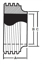 Picture of SHORT THREADED FERRULE JOHN PERRY T316L 3A