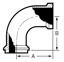 Picture of 90 DEGREE ELBOW ONE END E15WI/ OTHER E14WI  T316L 3A
