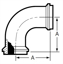 Picture of 90 DEG. ELBOW  E14WI ENDS T304 3A