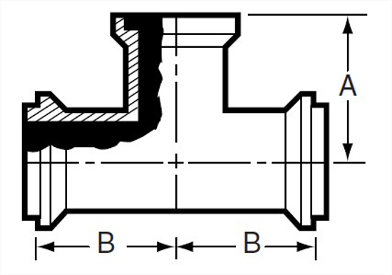 Picture of TEE MI X MI X FI 316L #7 3A