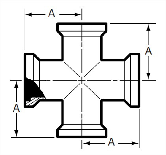 Picture of CROSS  E-LINE  ALL ENDS E15WI T304 3A