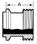 Picture of ADAPTER  ONE END E14WI/ OTHER 15 THREADED  T304 3A