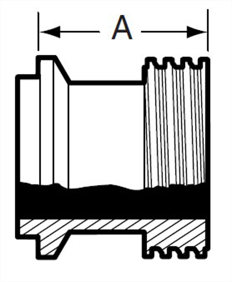 Picture of ADAPTER E14WI TO 15 THREAD T316L 3A