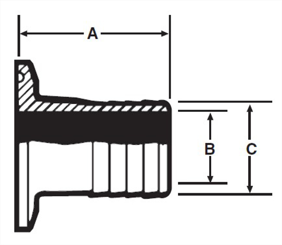 Picture of CLAMP X RUBBER HOSE ADAPTER  T316L