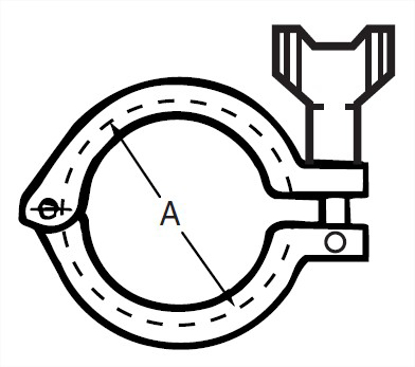 Picture of HEAVY DUTY CLAMP W/WINGNUT T304