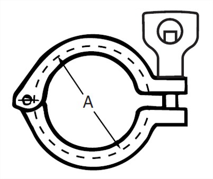 Picture of HEAVY DUTY CLAMP  SINGLE PIN HINGE/HOLE IN THE WINGNUT