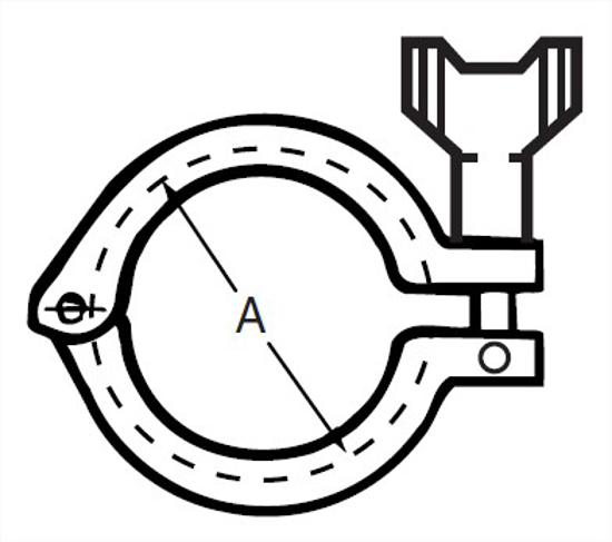 Picture of HEAVY DUTY CLAMP W/WING NUT ON EACH SIDE T304