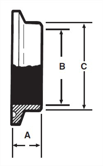 Picture of 2.5  SCH10 SHORT CLAMP FERRULE T316L