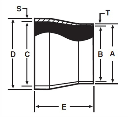 Picture of TRANSITION PC 4.0 TUBE X 4.0 SCH10 T316L MACHINE FINISH