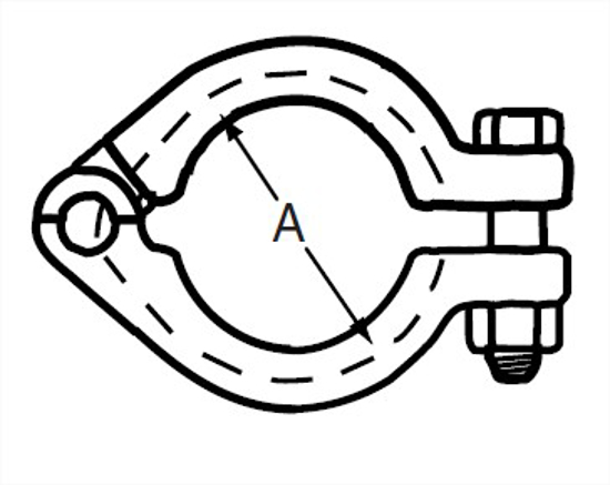 Picture of E-LINE SCH.5 HEAVY DUTY CLAMP  WITH BOLT  T304
