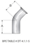 Picture of 45 DEG ELBOW CLAMP X WELD T316L 15 RA EP ID/32 RA OD SF4