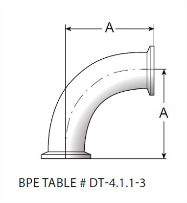 Picture of 90 DEG ELBOW CLAMP  T316L 15 RA EP ID/32 RA OD SF4