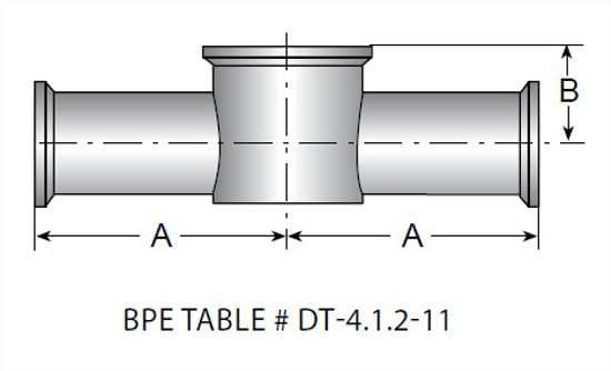 Picture of INSTRUMENT TEE CCC  T316L 15 RA EP ID / 32 RA OD SF4