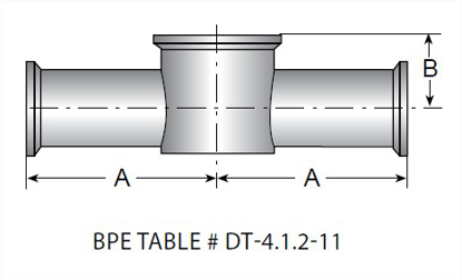 Picture of INSTRUMENT TEE CCC  T316L 20 RA ID / 32 RA OD SF1
