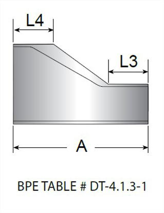 Picture of SHORT ECCENTRIC REDUCER WELD T316L 15RA EP ID/32 RA OD SF4