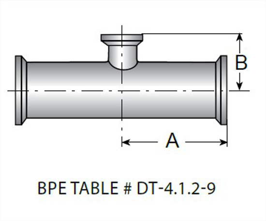 Picture of SHORT OUTLET REDUCING CLAMP TEE 6 MO 15RAEP ID/32 RA  OD SF5