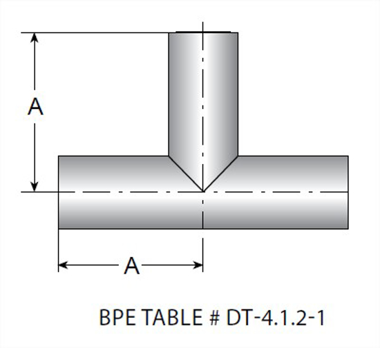 Picture of TEE BUTTWELD  A22 20 RA ID/32 RA OD SF1