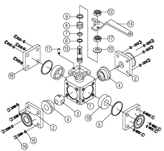 Picture of KIT: 4-SEATS 2-GASKETS 1-STEM PACKING 1-THRST WSHR 1-ORING
