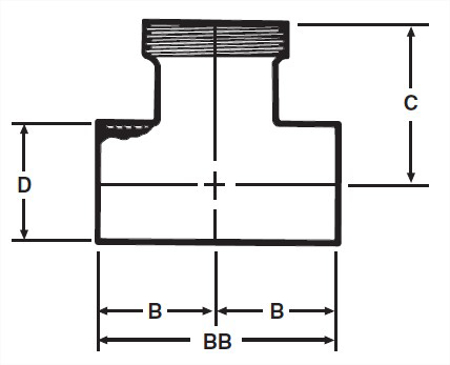 Picture for category E7WWT - Weld X Weld X Thread BS Tee