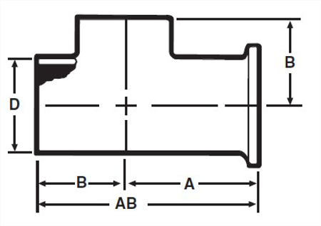 Picture for category E7WCW - Weld X Clamp X Weld Tee