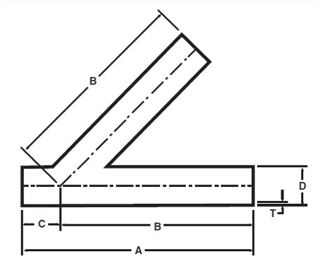 Picture for category E28WA - Weld End 45 Degree Lateral