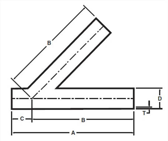 E28WA - Weld End 45 Degree Lateral