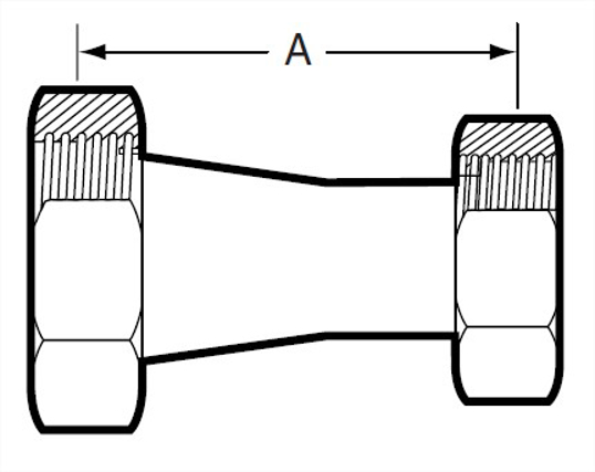 31-14F - Plain BS w/13H Nut Both Ends Concentric Reducer