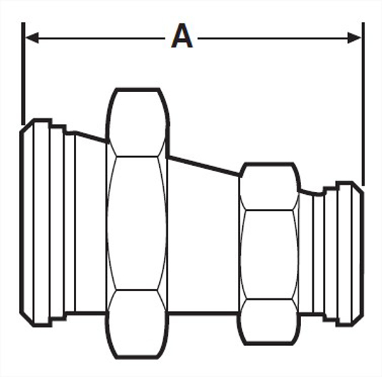 32-14F - Plain BS w/13H Nut Both Ends Eccentric Reducer