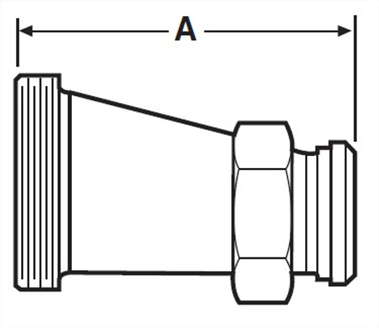 32TP - Thread BS X Plain BS w/13H Nut Eccentric Reducer