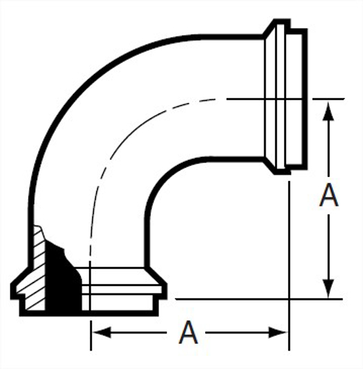 E2EI - Male E-Line 90 Degree Elbow