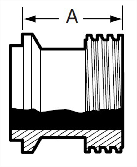 E17-14I-15 - Male E-Line X Thread BS Adapter