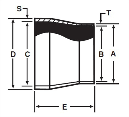 Picture for category E17WW - Weld X Schedule 10 Transition Piece
