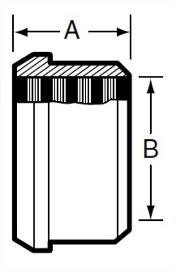 14R - Plain BS Roll-on Ferrule