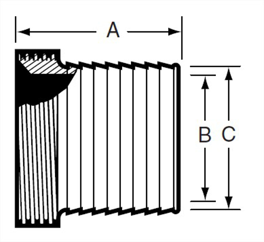 15AHR - Thread BS Rubber Hose Adapter