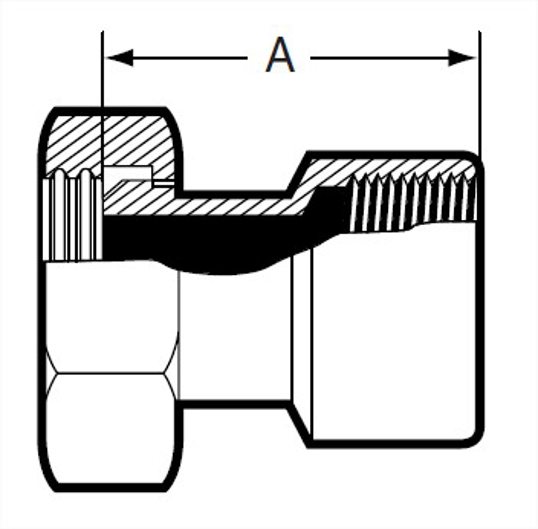 14-22 Adapter 13H Nut X FNPT