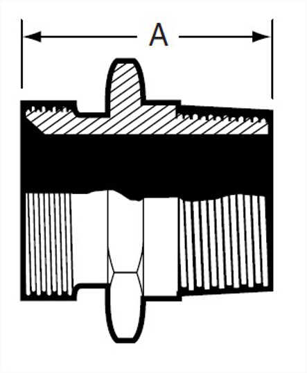 21 - Thread BS X Male NPT Adapter