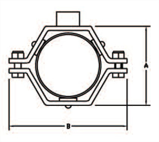 E24C - Hex Tube Hanger With Grommets And 3/8 NPT Coupling