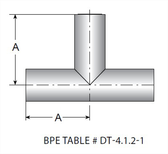 TE7WWW - BPE AWF Tee MaxPure 316L