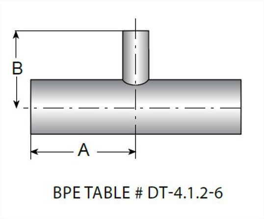 TE7RWWW - BPE AWFReducing Tee MaxPure 316L