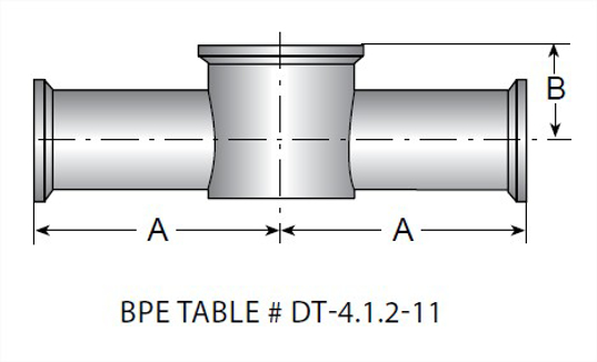TEG7IS - BPE Clamp Instrument Tee MaxPure 316L