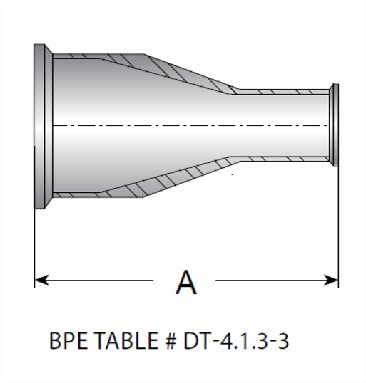 TEG31SCC - BPE Clamp Concentric Reducer MaxPure 316L