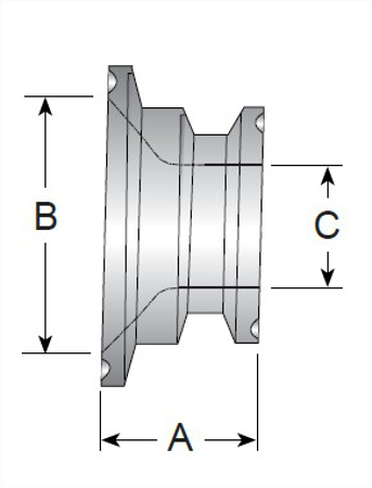 Picture for category TEG31I - Clamp Concentric Instrument Reducer MaxPure 316L