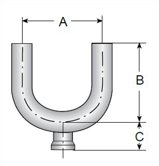 TE2UBWWC - BPE AWF X Clamp Bottom Outlet Use Point MaxPure 316L