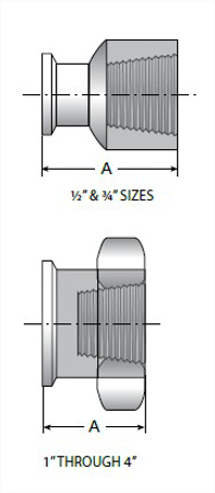 Picture for category TEG22 - Clamp X Female NPT Adapter 6MO UNS N08367